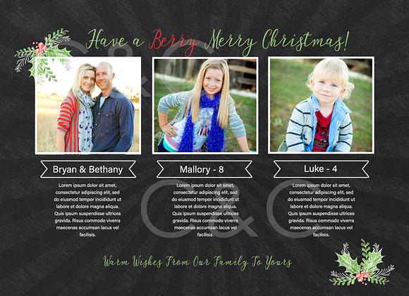 Chalk Christmas Year End Review Card in Card Templates - product preview 1
