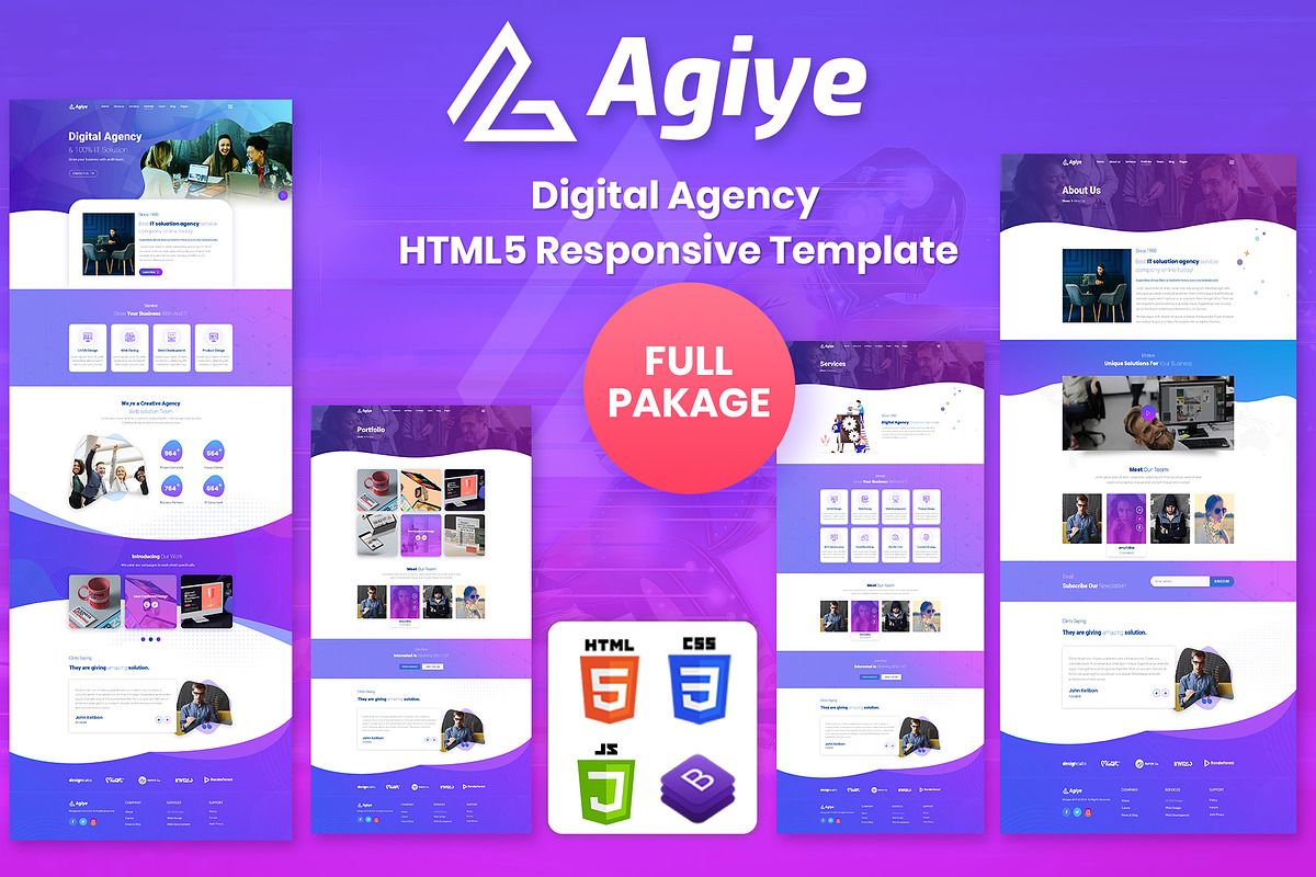 Agiye | Creative Digital Agency Html in HTML/CSS Themes - product preview 8