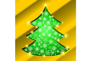 Christmas tree with golden border