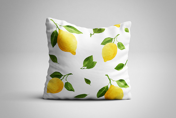 Watercolor Lemons Set in Illustrations - product preview 4