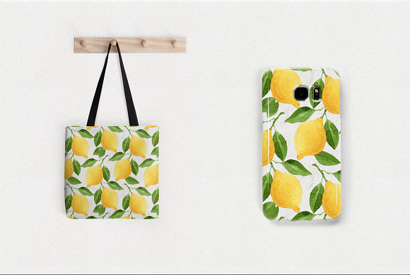 Watercolor Lemons Set in Illustrations - product preview 5