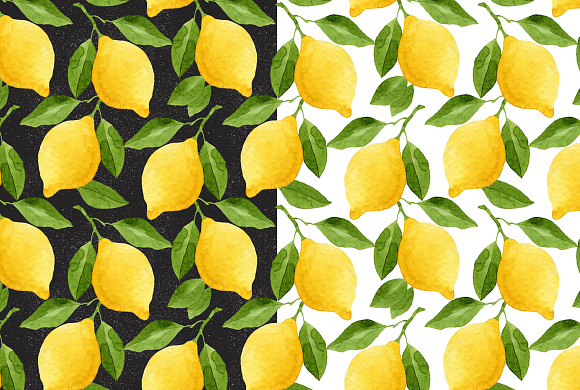Watercolor Lemons Set in Illustrations - product preview 7