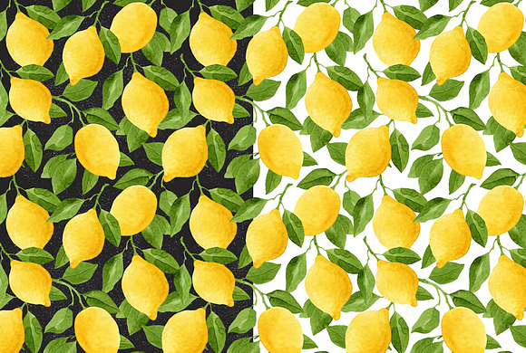 Watercolor Lemons Set in Illustrations - product preview 8