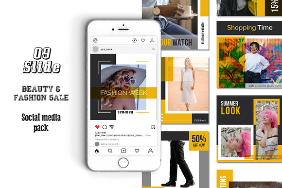 Fashion Sale Social Media Pack in Instagram Templates - product preview 2