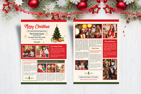 Christmas Newsletter Template V914 in Flyer Templates - product preview 4