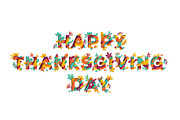 Happy Thanksgiving Day typography