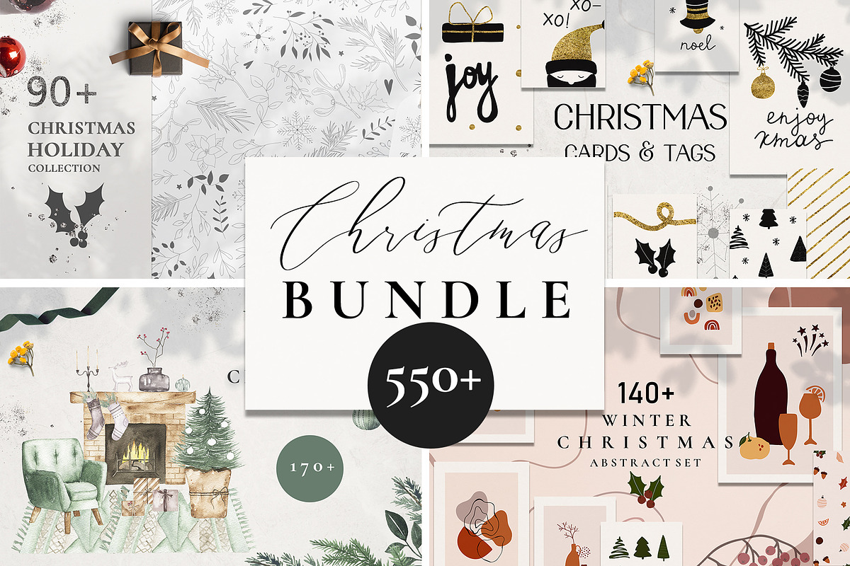 Christmas holiday winter BUNDLE in Illustrations - product preview 8