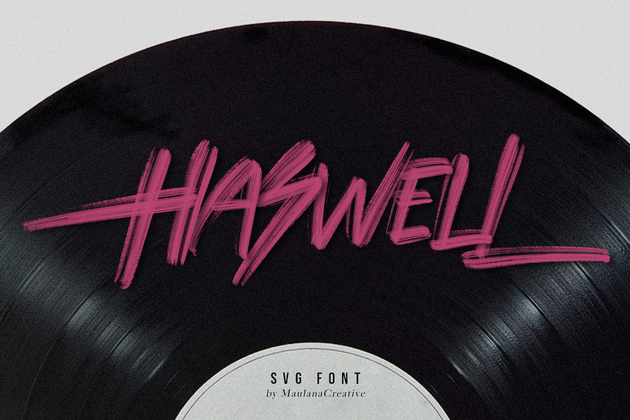 Haswell SVG Brush Font in Display Fonts - product preview 8