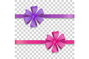 Violet and Pink Wide Ribbons with