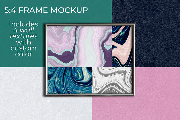 5:4 Frame Mockup Custom wall in Mockup Templates - product preview 6