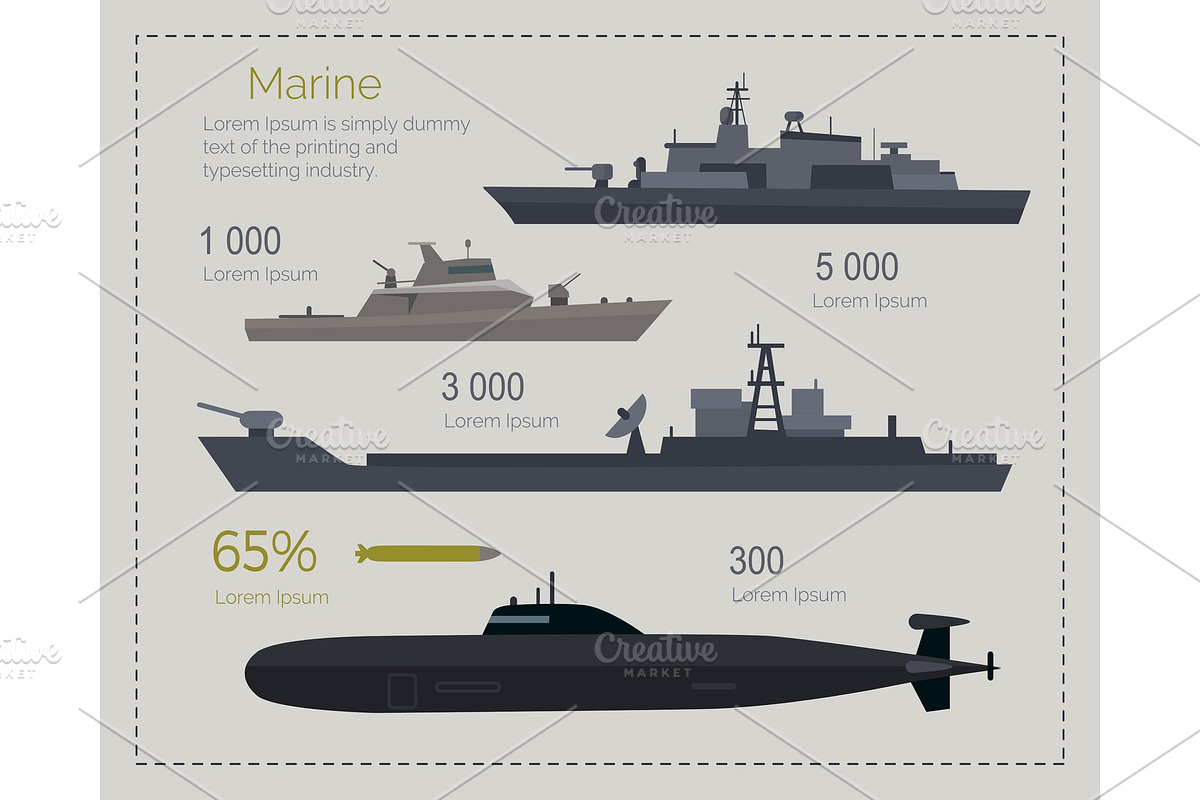 Military Navy Flat Vector in Illustrations - product preview 8
