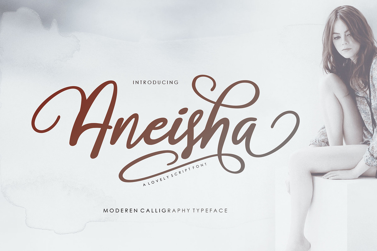 Aneisha Script in Script Fonts - product preview 8