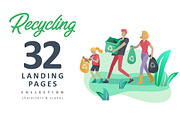 Recycling. Landing pages