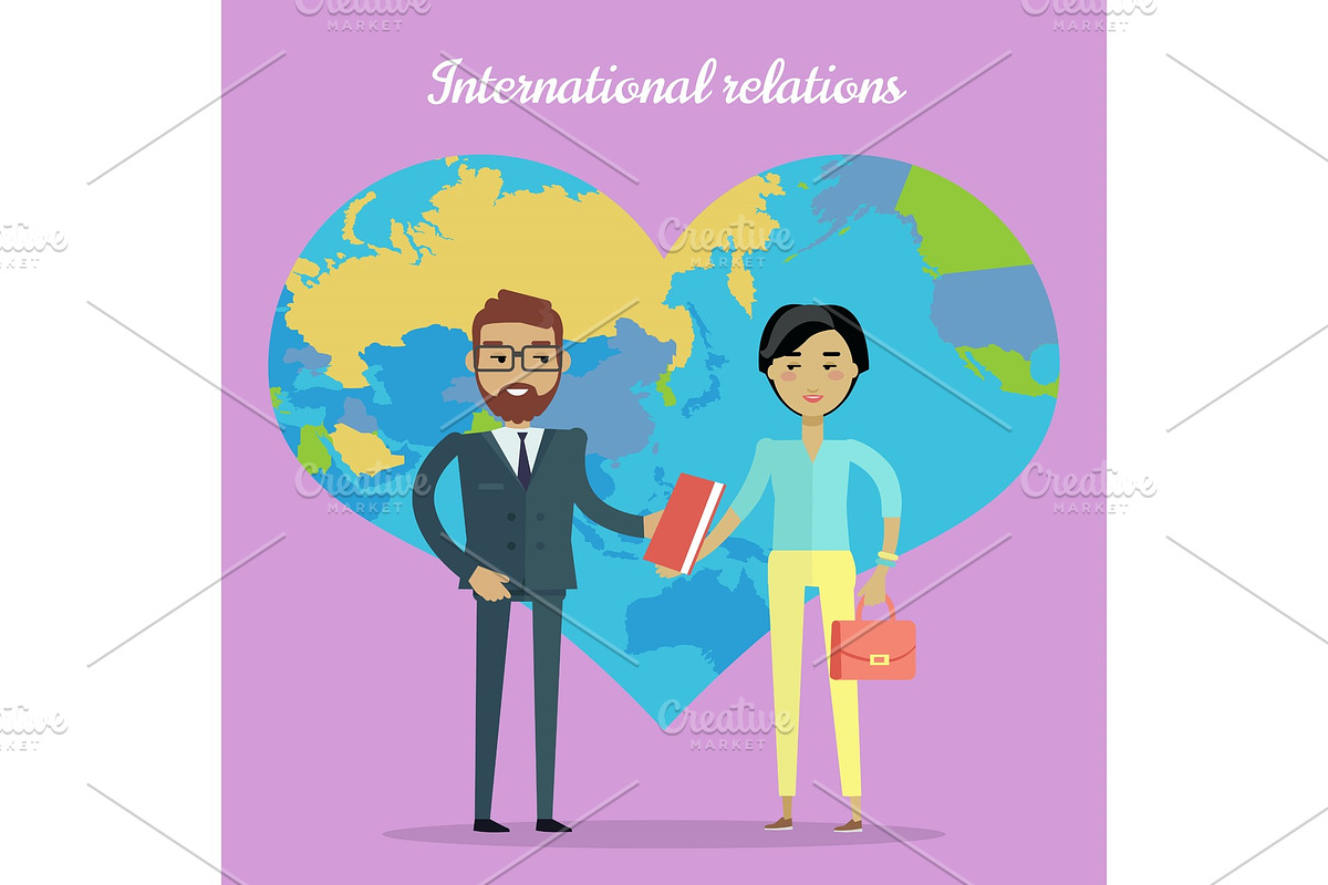 International Relations Flat Design in Illustrations - product preview 8
