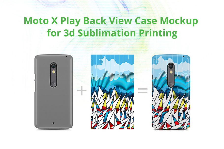 Moto X Play 3d Case Design Mock-up in Product Mockups - product preview 8