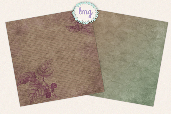 Vintage Linen Scrapbook Paper in Patterns - product preview 3