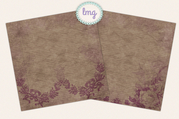 Vintage Linen Scrapbook Paper in Patterns - product preview 5