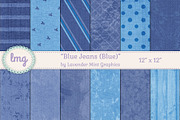 Blue Jean Digital Scrapbook Papers
