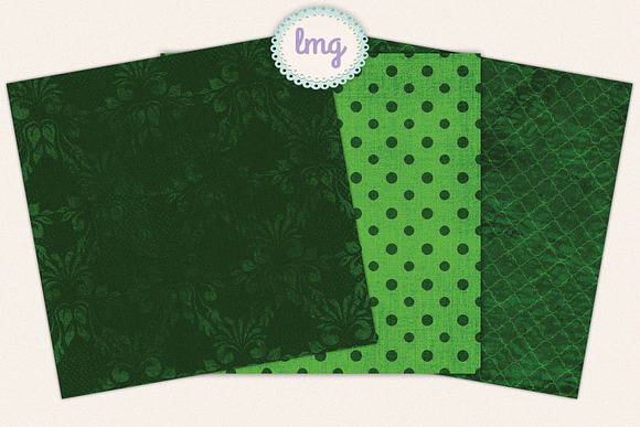 Green Denim Scrapbook Papers in Patterns - product preview 1