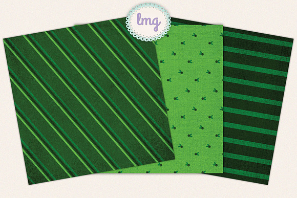 Green Denim Scrapbook Papers in Patterns - product preview 2