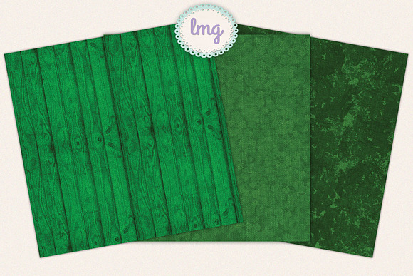 Green Denim Scrapbook Papers in Patterns - product preview 3