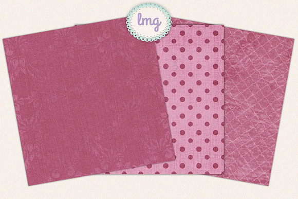 Pink Denim Scrapbook Paper in Patterns - product preview 1