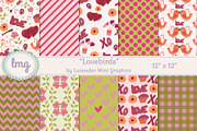 Lovebirds Valentines Day Papers