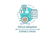 Ethical obligation concept icon