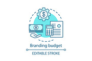 Brand budget concept icon