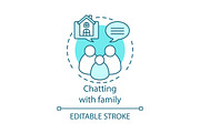 Chatting with family concept icon