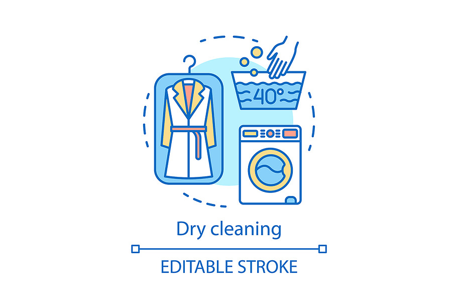 Dry cleaning concept icon