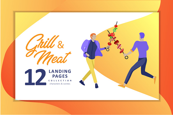 Meat & Grill. Landing pages