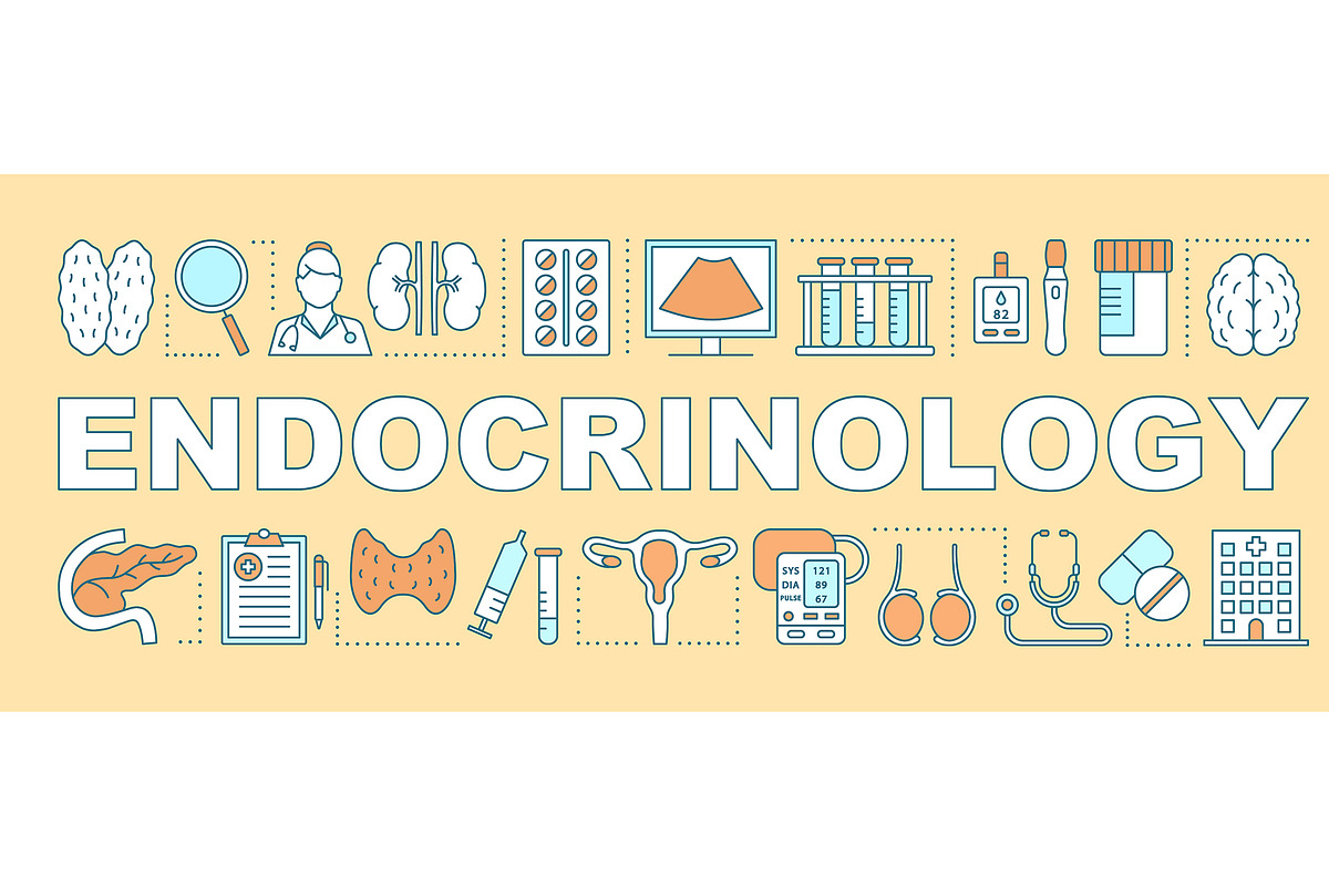 Endocrinology word concepts banner in Icons - product preview 8