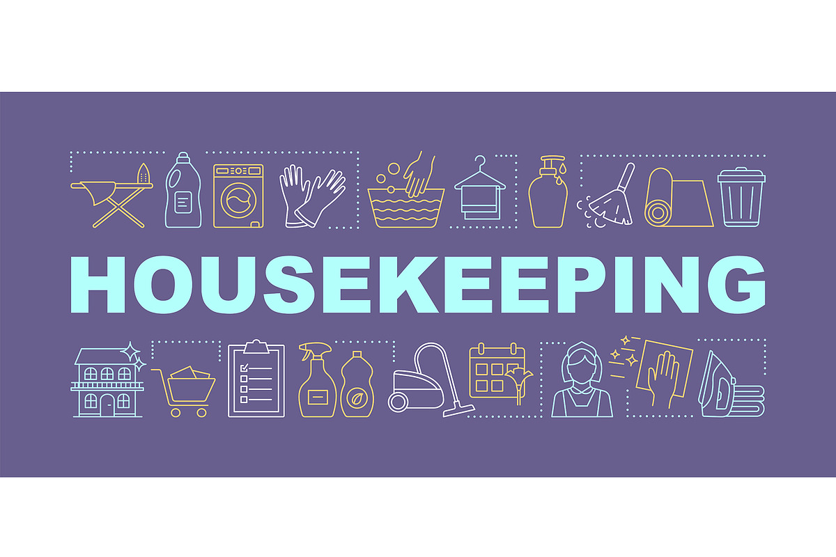 Housekeeping word concepts banner in Icons - product preview 8
