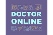Doctor online word concepts banner