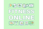 Fitness online word concepts banner