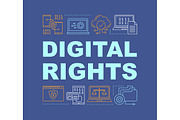 Digital rights word concepts banner