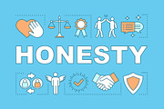 Honesty word concepts banner