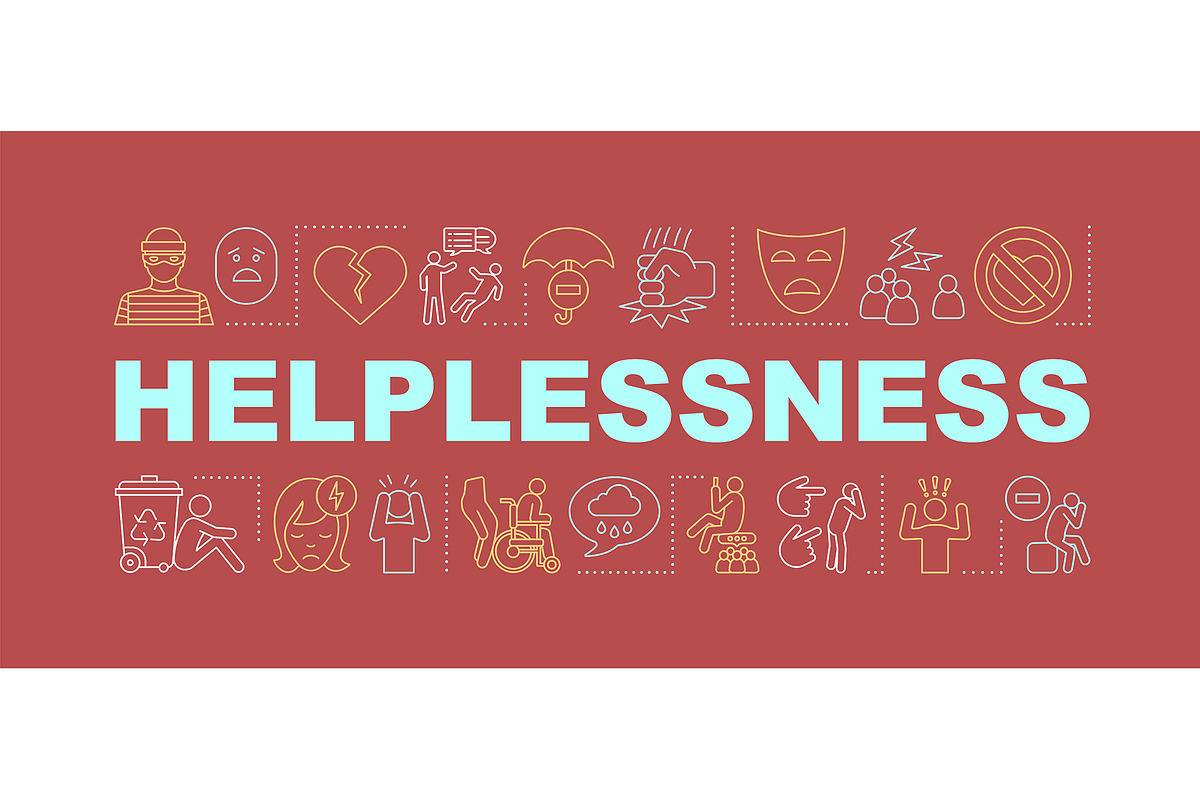Helplessness word concepts banner in Icons - product preview 8