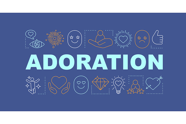Adoration word concepts banner