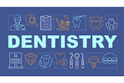 Dentistry word concepts banner