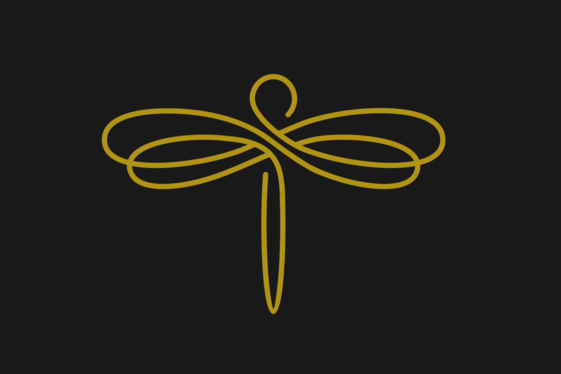 Dragonfly Logo Design With Line Art Creative Logo Templates