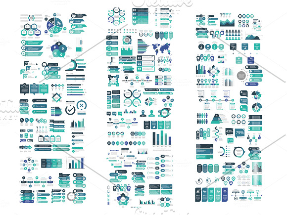 Big Collection Infographic Elements in Templates - product preview 2