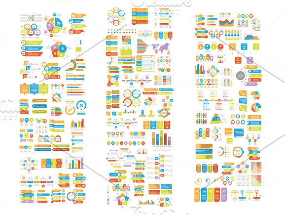 Big Collection Infographic Elements in Templates - product preview 3