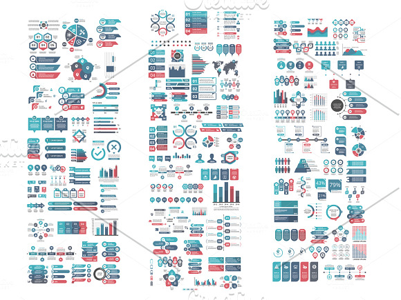 Big Collection Infographic Elements in Templates - product preview 4