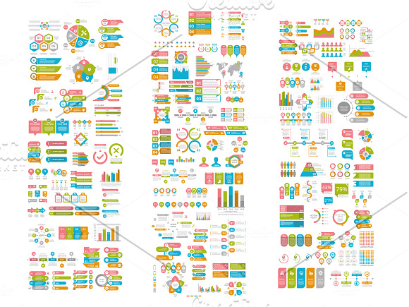 Big Collection Infographic Elements in Templates - product preview 5