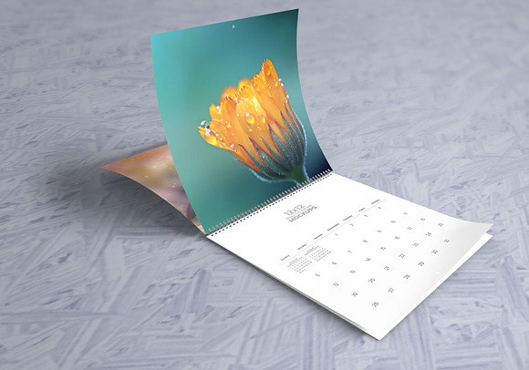 12″x12″ Wall Calendar Mockups in Print Mockups - product preview 6