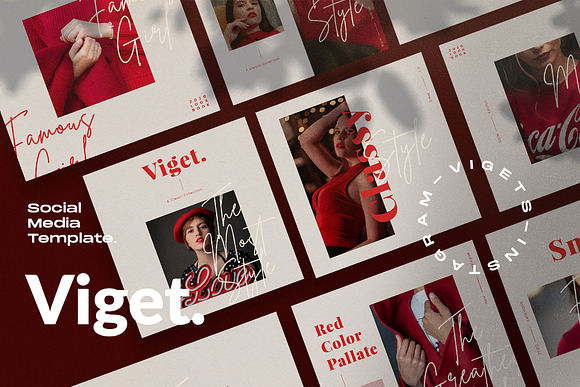 Viget - Fashion Social Media+Storis in Instagram Templates - product preview 4
