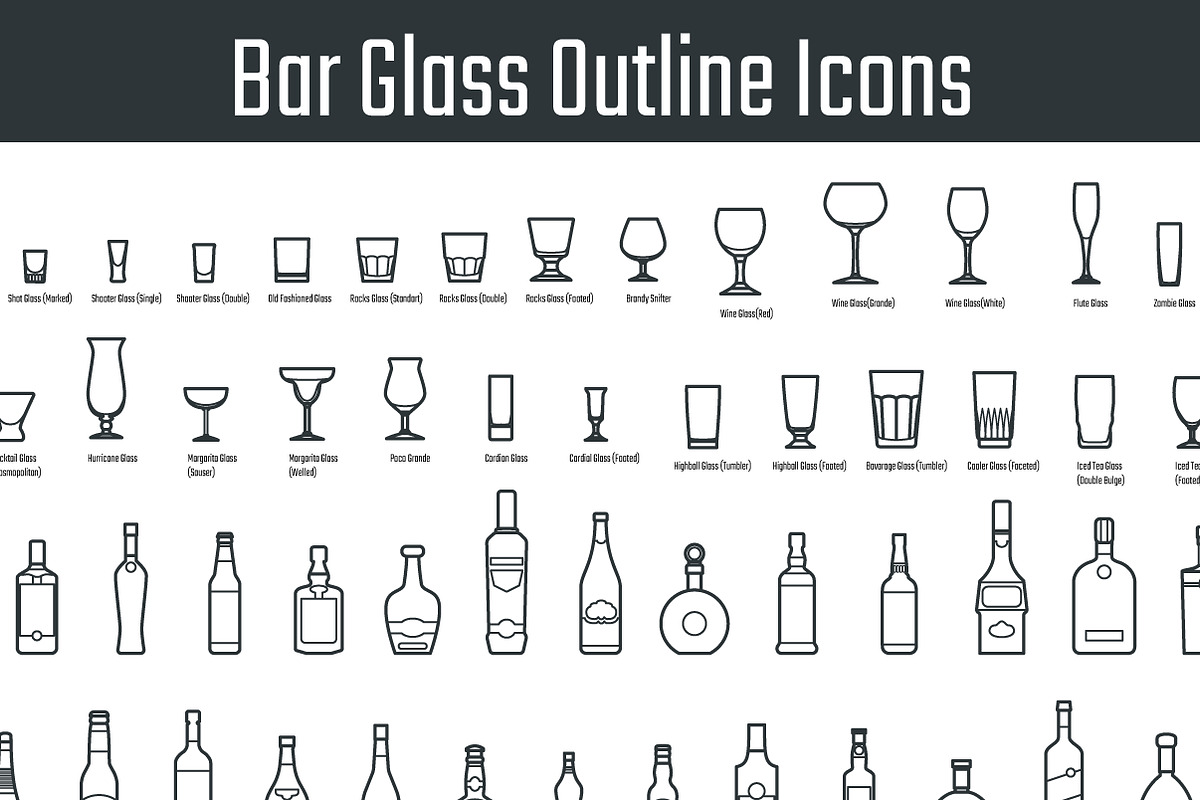 Bar Glass Icons in Infographic Icons - product preview 8