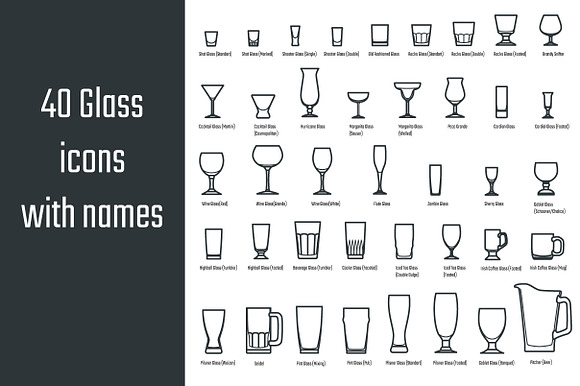 Bar Glass Icons in Infographic Icons - product preview 1